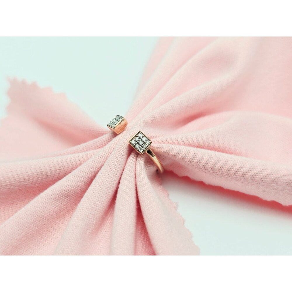 Beautiful 14K Karat Solid Rose Gold Designer Diamond Baby Ring - Size 2.50